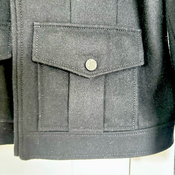 Stylish Wool Jacket-Military Style, 4 front snap pockets, shoulder details - Picture 5 of 6